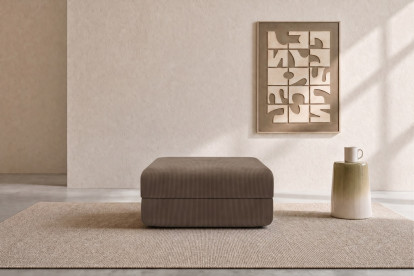 Pouf convertible et modulable - Velours côtelé Taupe
