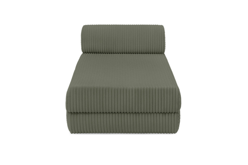 Canapé d'angle 5 places - 2 modules convertibles : Canapé 2 places + Méridienne - Velours côtelé XL Vert