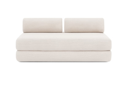 Canapé d'angle 6 places - 2 modules convertibles : Canapé 3 places + Méridienne - Tissu extérieur Beige clair