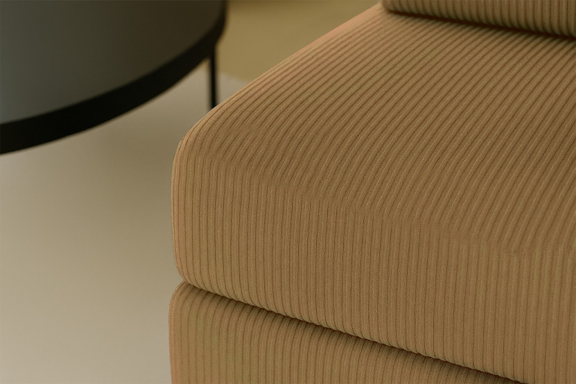 Fauteuil convertible et modulable - Velours côtelé Jaune