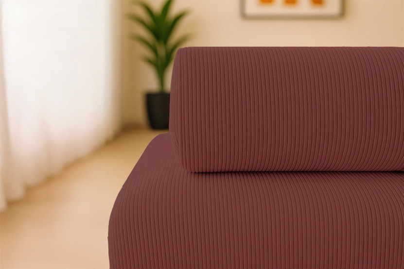Canapé 3 places - 2 modules convertibles : Canapé 2 places + Fauteuil - Velours côtelé Rouge
