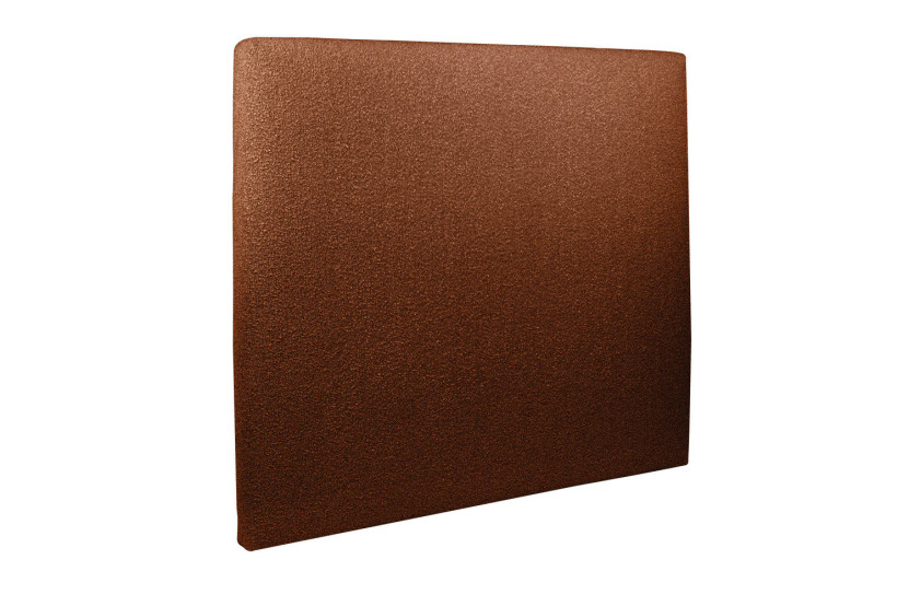 Lit coffre 180x200 cm avec Tête de lit tapissée - Tissu Bouclette Terracotta