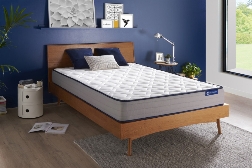 Matelas 130x210 cm Ressorts ensachés et Mémoire de forme - Actiflex Form