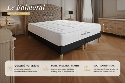 Matelas 150x200 cm Mémoire de forme - Balmoral