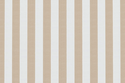 Canapé 3 places modulable - Tissu extérieur à rayures, blanc et marron