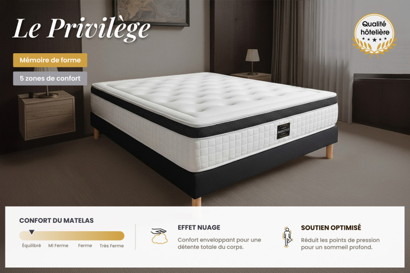 Matelas 120x190 cm Mémoire de forme - Privilège