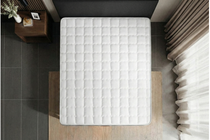 Ensemble Matelas Sommier 80x190 cm - Sommier Blanc (déjà monté) - Supérieur