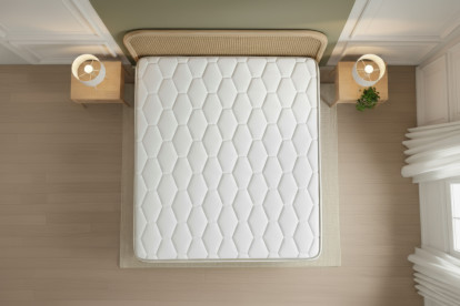 Ensemble Matelas Sommier 90x200 cm - Sommier Beige (en kit) - Le Délicat