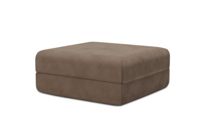 Pouf convertible et modulable - Velours côtelé Taupe
