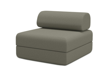 Fauteuil convertible et modulable - Tissu lisse Taupe