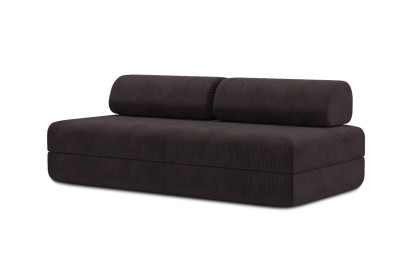Canapé 3 places convertible et modulable - Velours côtelé Marron