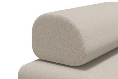 Méridienne convertible et modulable - Tissu lisse Beige