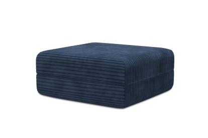 Pouf convertible et modulable - Velours côtelé XL Bleu