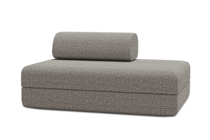 Canapé 2 places convertible et modulable - Tissu tweed Gris