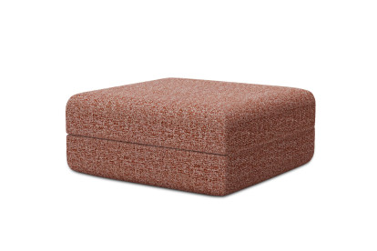 Pouf convertible et modulable - Tissu tweed Rouge