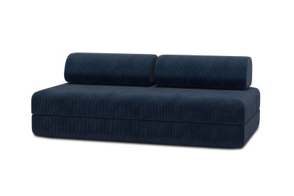 Canapé 3 places convertible et modulable - Velours côtelé Bleu