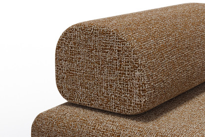 Méridienne convertible et modulable - Tissu tweed Marron