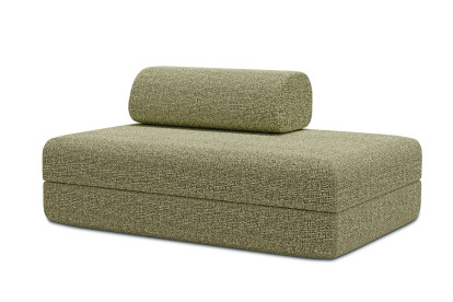 Canapé 2 places convertible et modulable - Tissu tweed Vert