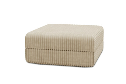 Pouf convertible et modulable - Velours côtelé XL Beige
