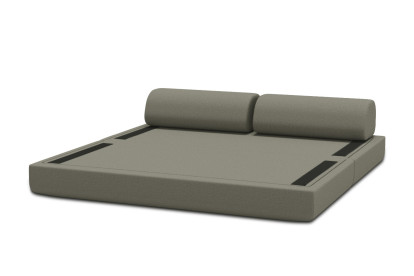 Canapé 3 places convertible et modulable - Tissu lisse Taupe