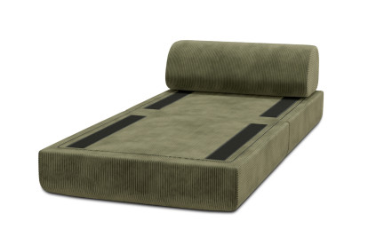 Fauteuil convertible et modulable - Velours côtelé Vert