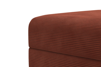 Pouf convertible et modulable - Velours côtelé Terracotta