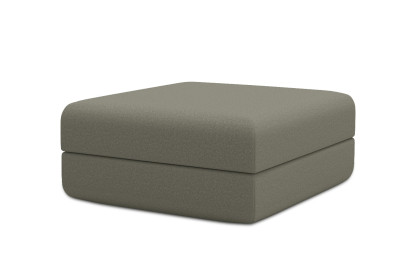 Pouf convertible et modulable - Tissu lisse Taupe