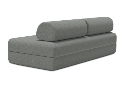 Canapé 3 places convertible et modulable - Tissu lisse Gris
