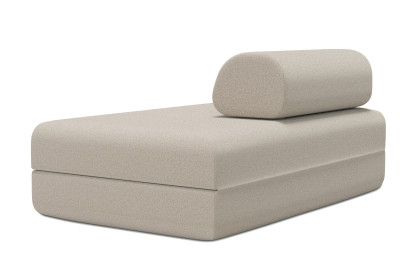 Canapé 2 places convertible et modulable - Tissu lisse Beige