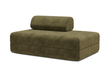 Canapé 2 places convertible et modulable - Velours côtelé Vert