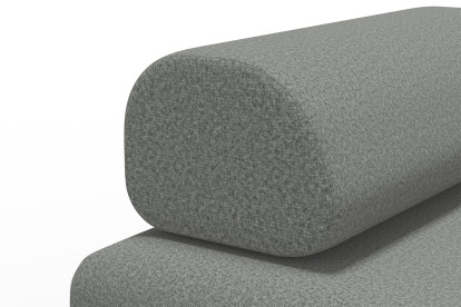 Méridienne convertible et modulable - Tissu lisse Gris