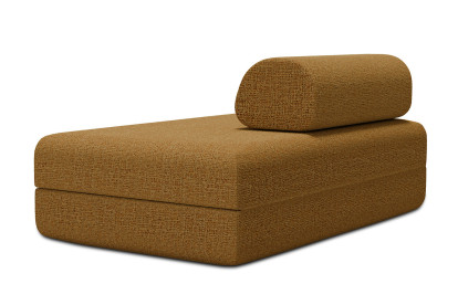 Canapé 2 places convertible et modulable - Tissu tweed Jaune