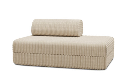 Canapé 2 places convertible et modulable - Velours côtelé XL Beige