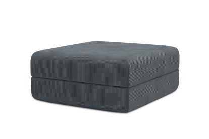Pouf convertible et modulable - Velours côtelé Gris