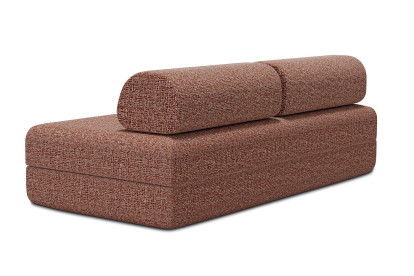 Canapé 3 places convertible et modulable - Tissu tweed Rouge
