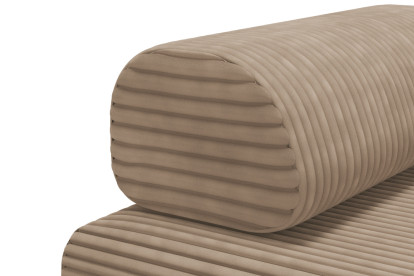 Méridienne convertible et modulable - Velours côtelé XL Marron