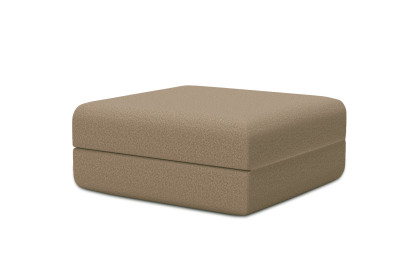 Pouf convertible et modulable - Tissu lisse Marron