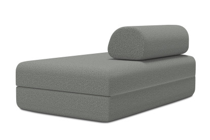 Canapé 2 places convertible et modulable - Tissu lisse Gris