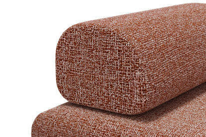 Canapé 2 places convertible et modulable - Tissu tweed Rouge