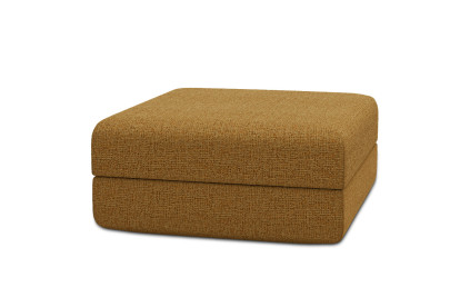 Pouf convertible et modulable - Tissu tweed Jaune