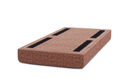 Pouf convertible et modulable - Tissu tweed Rouge