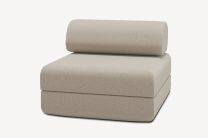 Fauteuil convertible et modulable - Tissu lisse Beige