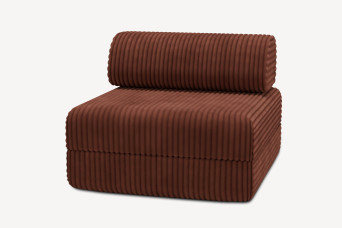 Fauteuil convertible et modulable - Velours côtelé XL Terracotta