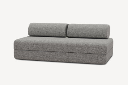 Canapé 3 places convertible et modulable - Tissu tweed Gris