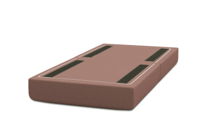 Pouf convertible et modulable - Tissu lisse Terracotta