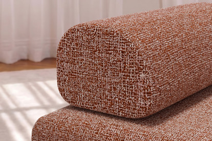 Fauteuil convertible et modulable - Tissu tweed Rouge