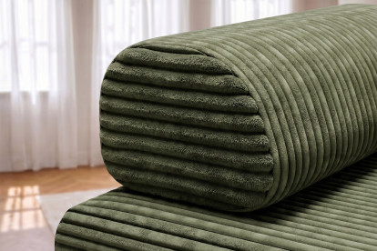 Fauteuil convertible et modulable - Velours côtelé XL Vert