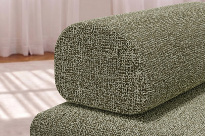 Canapé 3 places convertible et modulable - Tissu tweed Vert