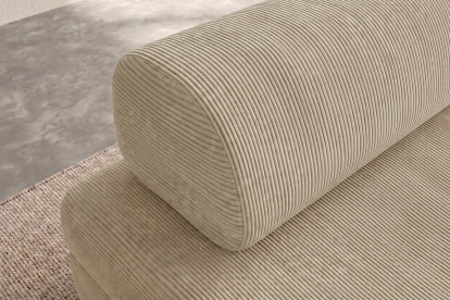 Canapé 2 places convertible et modulable - Velours côtelé Beige
