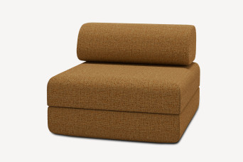 Fauteuil convertible et modulable - Tissu tweed Jaune